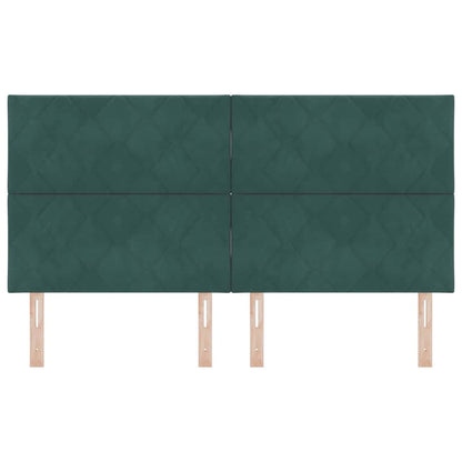 vidaXL LED Kopfteil Dunkelgrün 180 cm Kunstleder