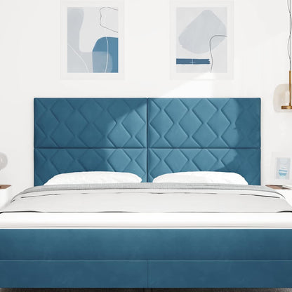 vidaXL LED Kopfteil Dunkelblau 180 cm Kunstleder