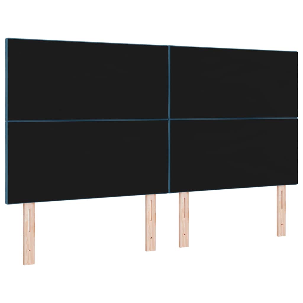 vidaXL LED Kopfteil Dunkelblau 180 cm Kunstleder