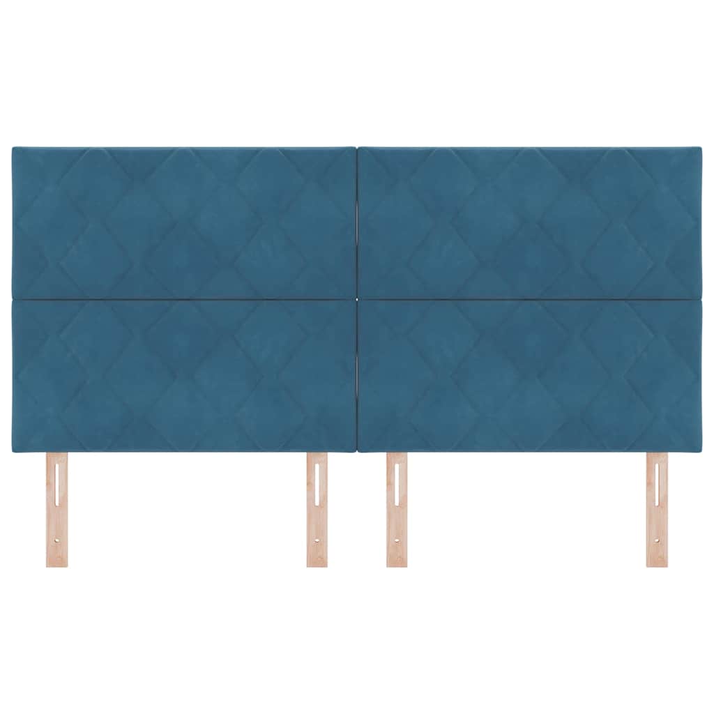 vidaXL LED Kopfteil Dunkelblau 180 cm Kunstleder