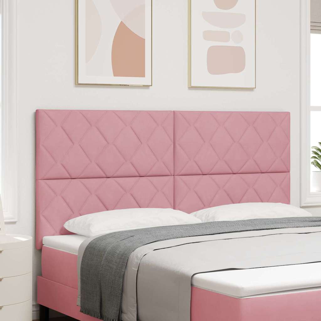 vidaXL LED Kopfteil Rosa 180 cm Kunstleder
