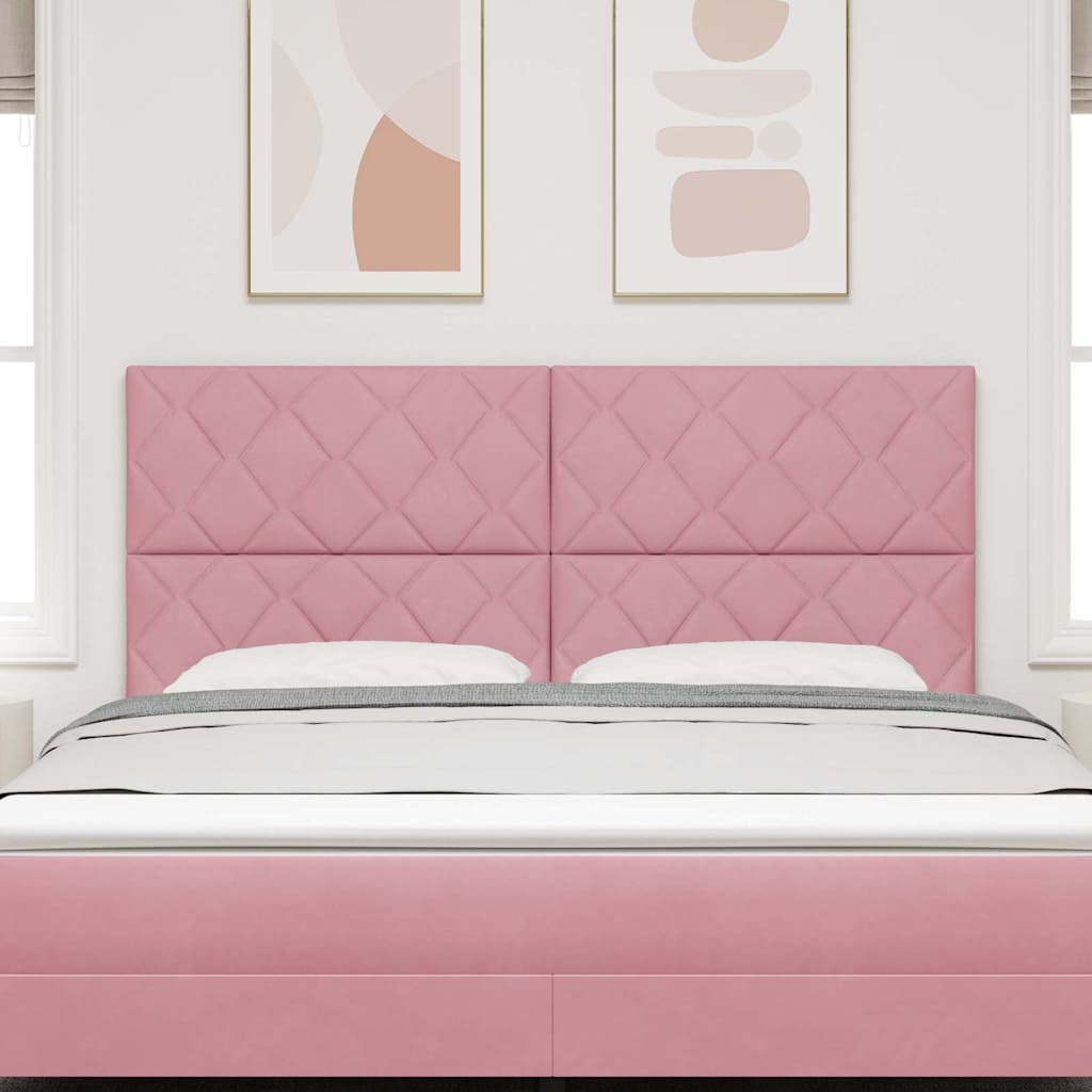 vidaXL LED Kopfteil Rosa 180 cm Kunstleder