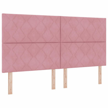 vidaXL LED Kopfteil Rosa 180 cm Kunstleder
