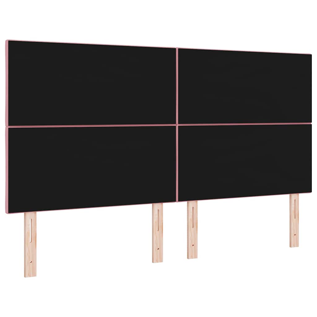 vidaXL LED Kopfteil Rosa 180 cm Kunstleder