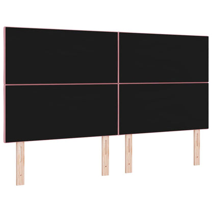 vidaXL LED Kopfteil Rosa 180 cm Kunstleder