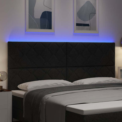 vidaXL Kopfteil Schwarz 200 cm Stoff