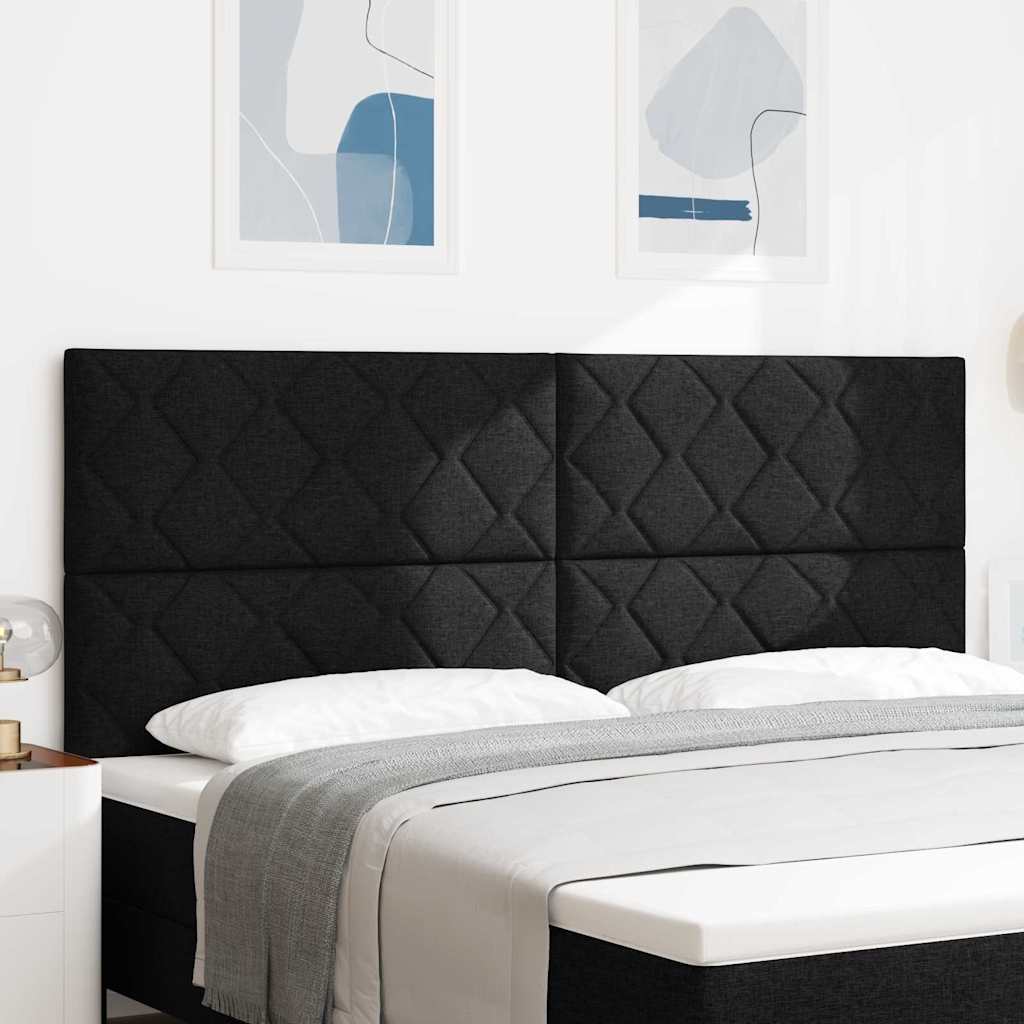 vidaXL Kopfteil Schwarz 200 cm Stoff