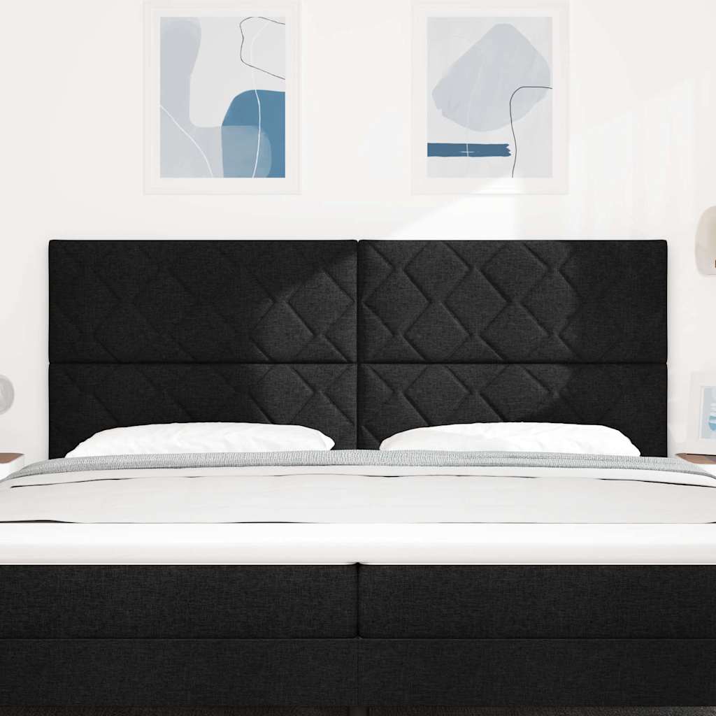 vidaXL Kopfteil Schwarz 200 cm Stoff