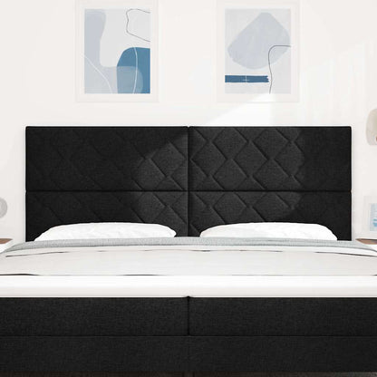 vidaXL Kopfteil Schwarz 200 cm Stoff