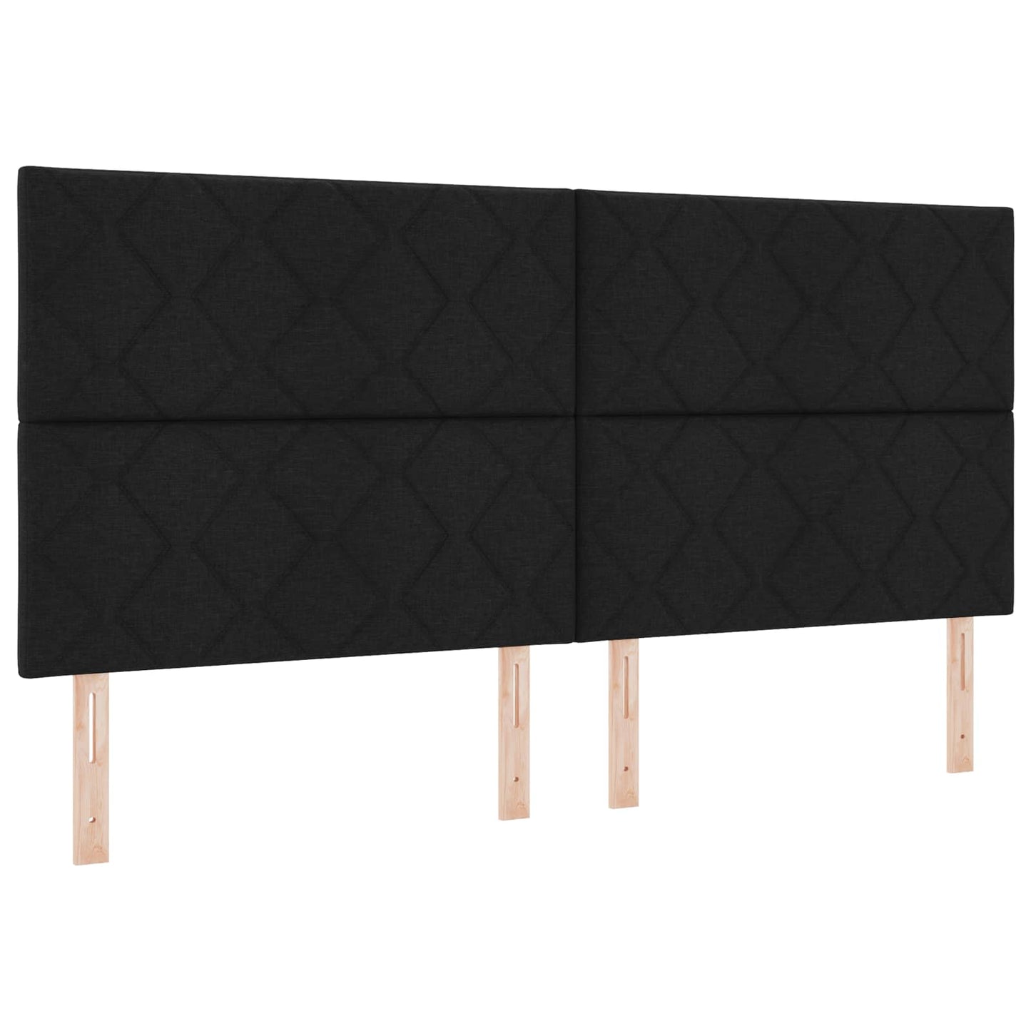 vidaXL Kopfteil Schwarz 200 cm Stoff