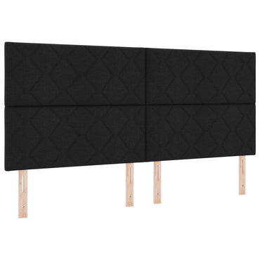 vidaXL Kopfteil Schwarz 200 cm Stoff