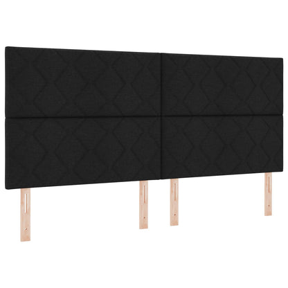 vidaXL Kopfteil Schwarz 200 cm Stoff