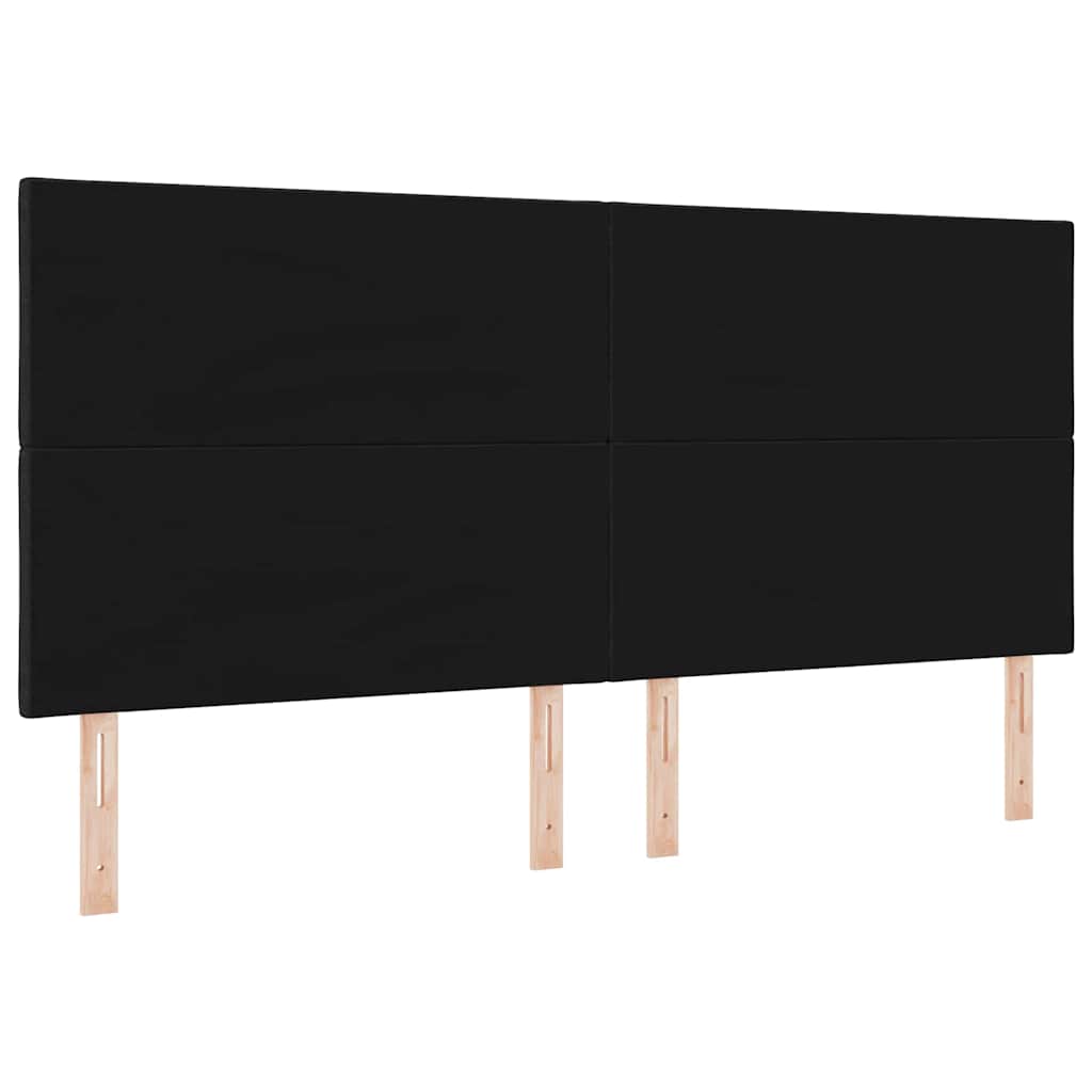 vidaXL Kopfteil Schwarz 200 cm Stoff