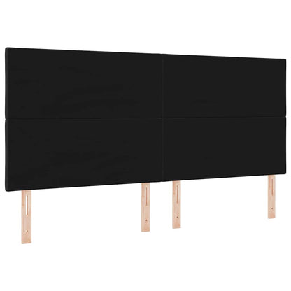 vidaXL Kopfteil Schwarz 200 cm Stoff