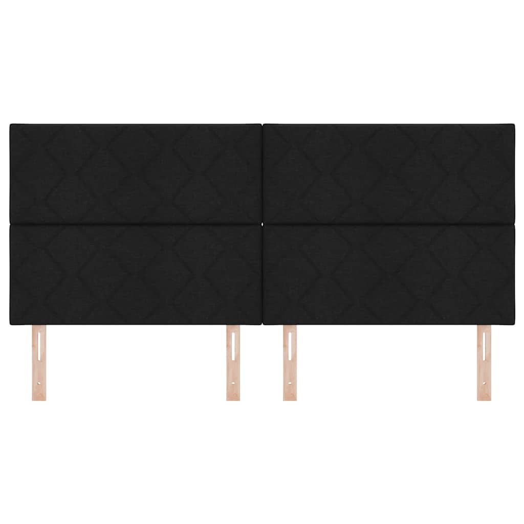 vidaXL Kopfteil Schwarz 200 cm Stoff