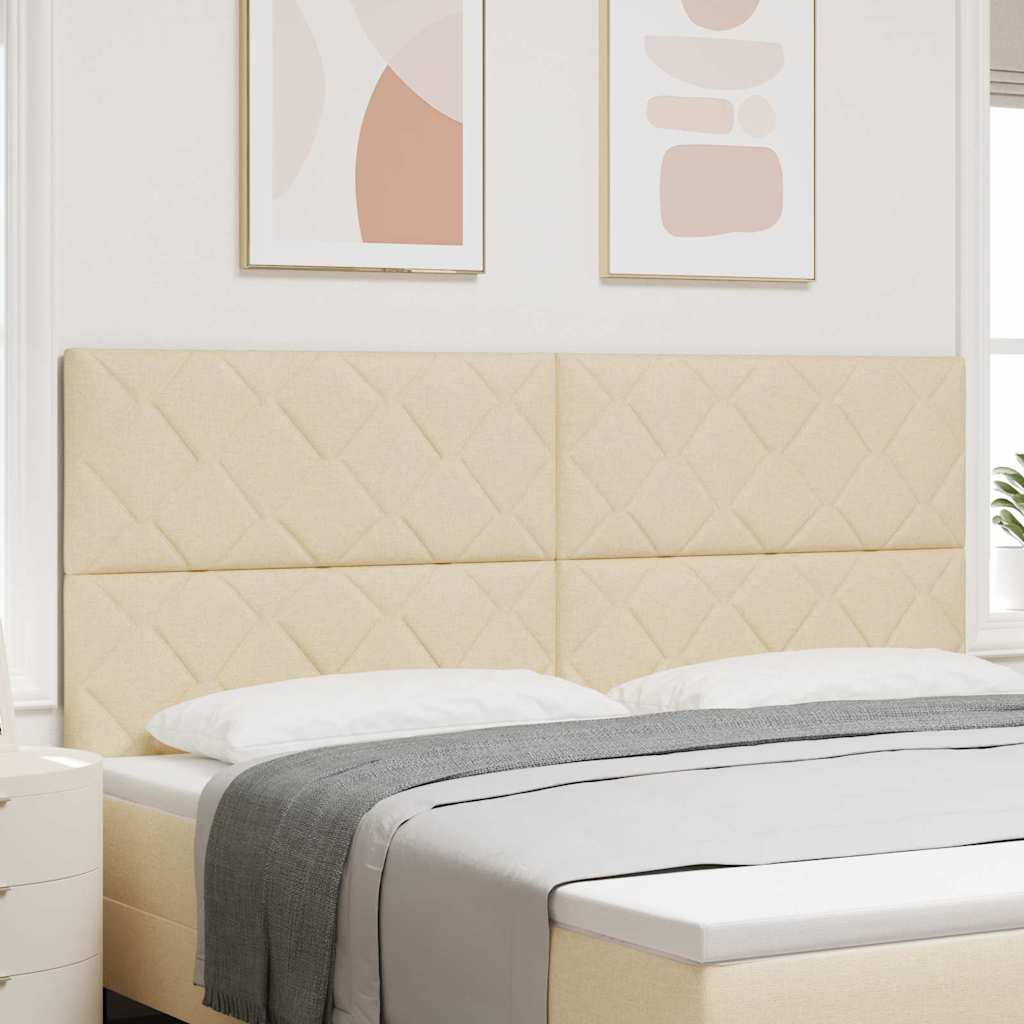 vidaXL Kopfteil Creme 200 cm Stoff