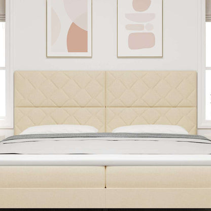 vidaXL Kopfteil Creme 200 cm Stoff