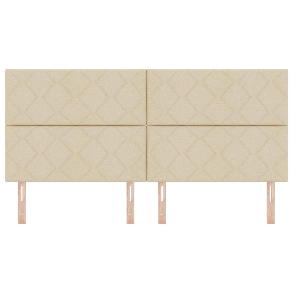 vidaXL Kopfteil Creme 200 cm Stoff