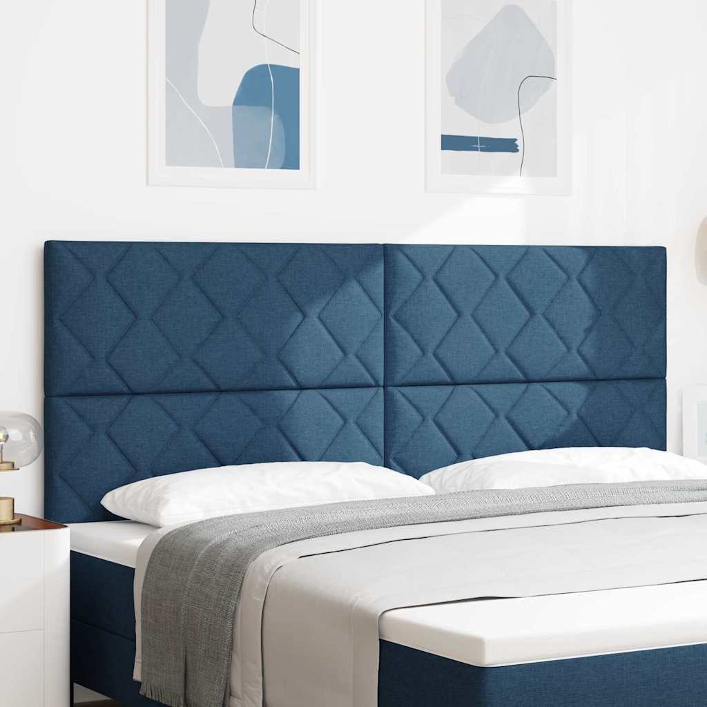 vidaXL Kopfteil Blau 200 cm Stoff