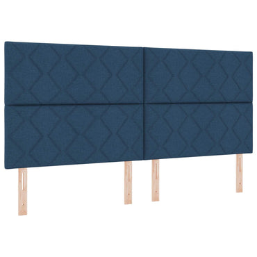 vidaXL Kopfteil Blau 200 cm Stoff