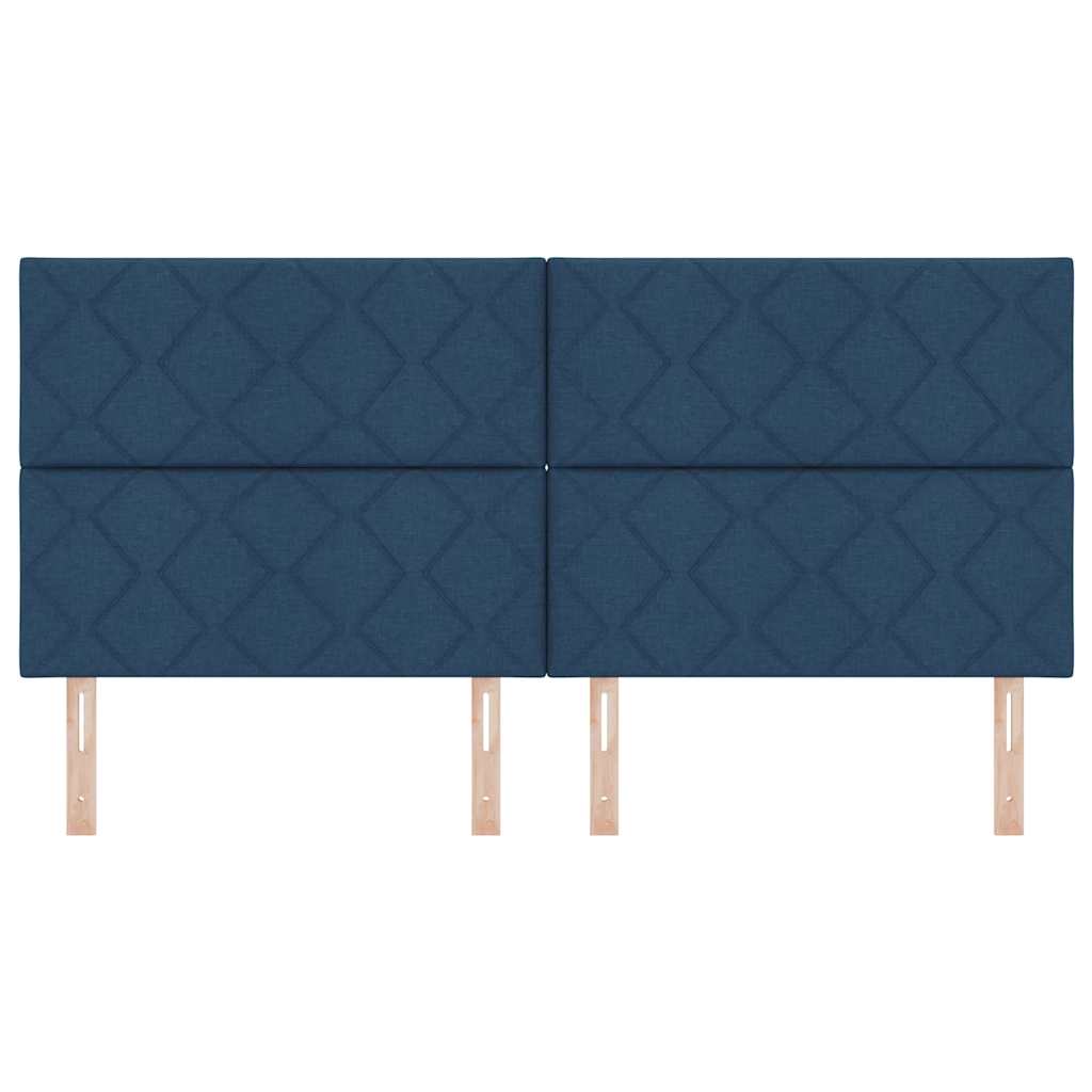 vidaXL Kopfteil Blau 200 cm Stoff
