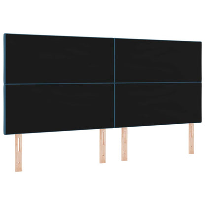 vidaXL LED Kopfteil Dunkelblau 200 cm Kunstleder