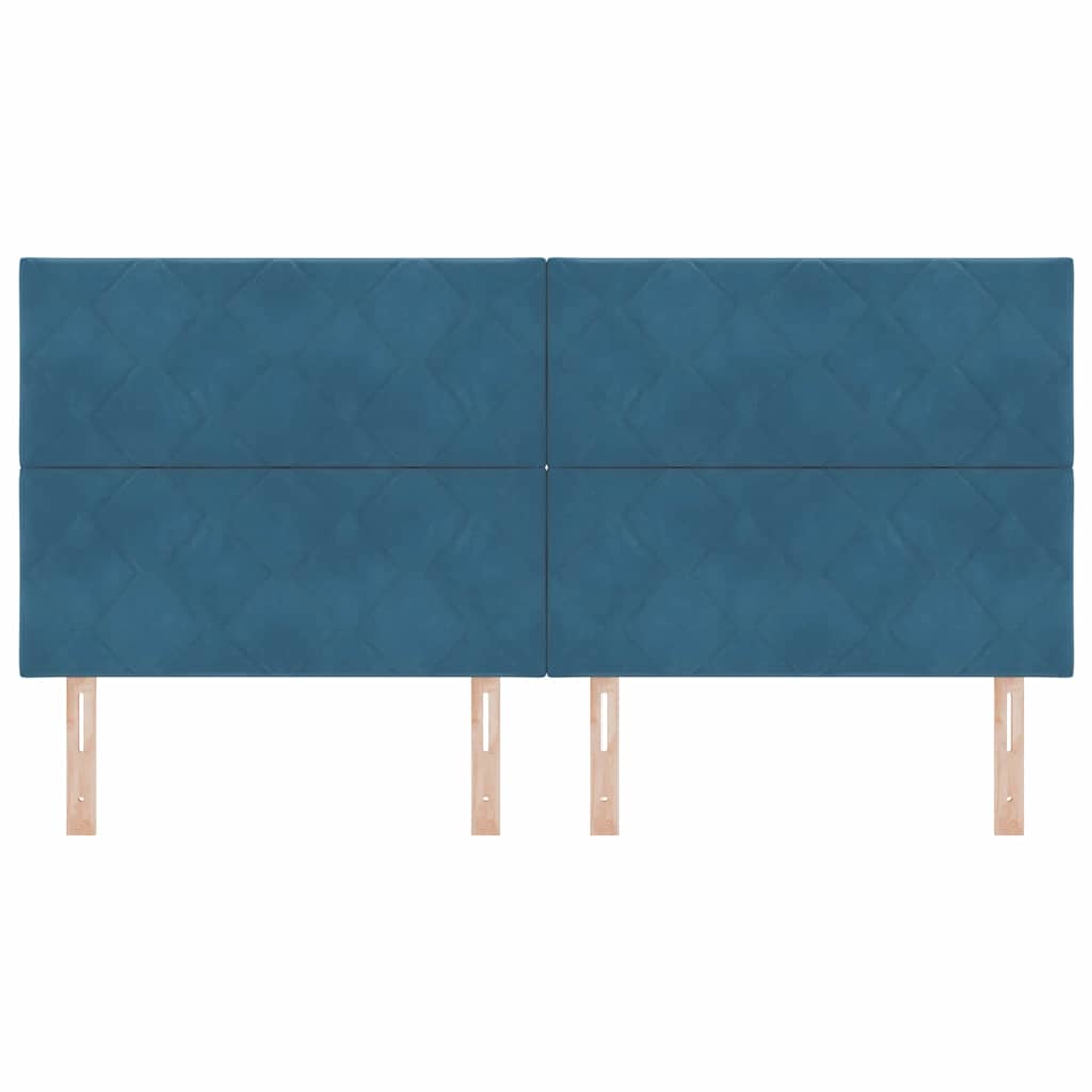 vidaXL LED Kopfteil Dunkelblau 200 cm Kunstleder
