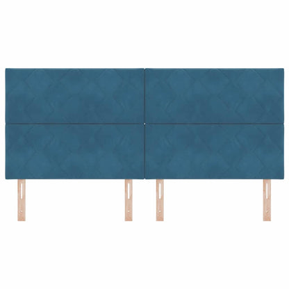 vidaXL LED Kopfteil Dunkelblau 200 cm Kunstleder