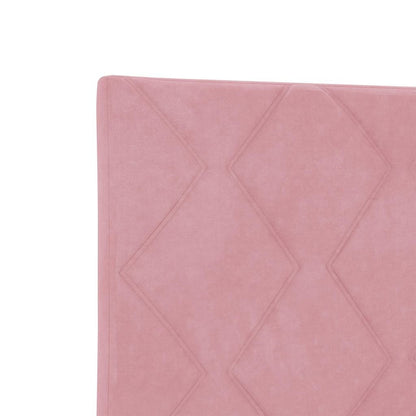 vidaXL LED Kopfteil Rosa 200 cm Kunstleder