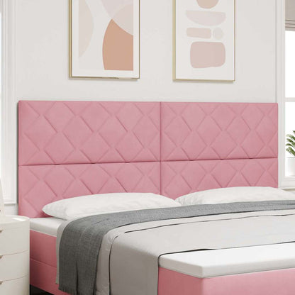 vidaXL LED Kopfteil Rosa 200 cm Kunstleder