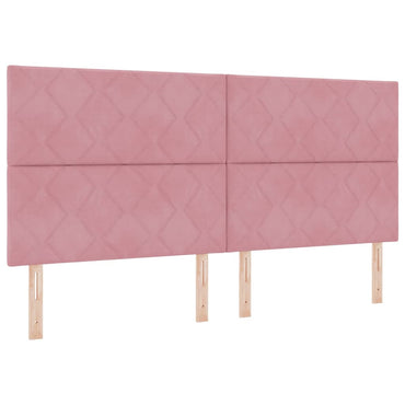 vidaXL LED Kopfteil Rosa 200 cm Kunstleder