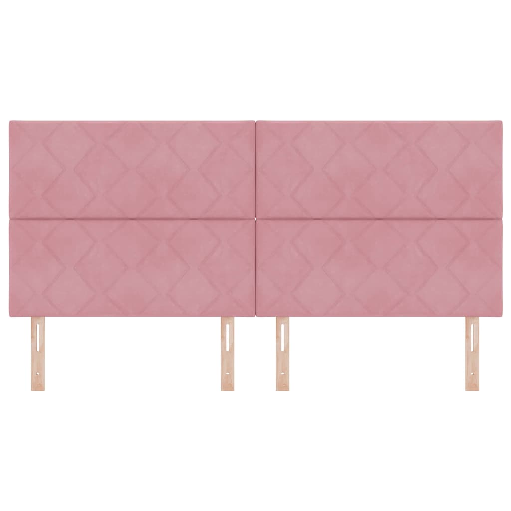 vidaXL LED Kopfteil Rosa 200 cm Kunstleder