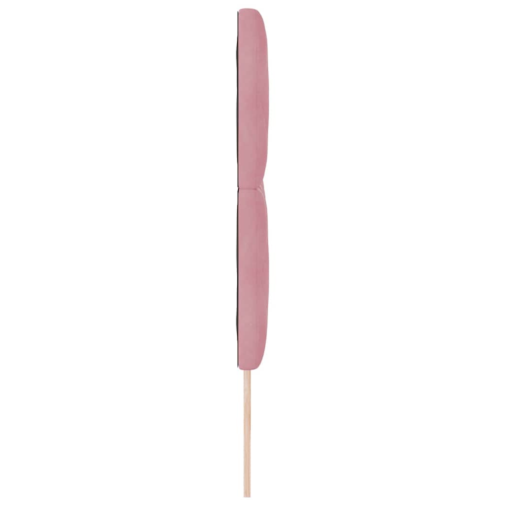 vidaXL LED Kopfteil Rosa 200 cm Kunstleder