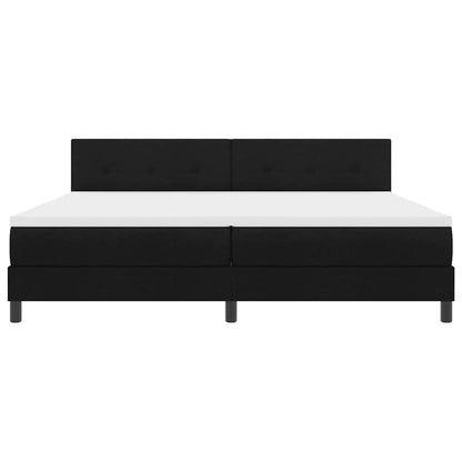 vidaXL Boxspringbett mit Matratze Schwarz 200 x 200 cm Stoff