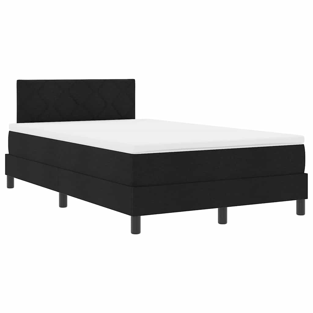 Boxspringbett mit Matratze Schwarz 120 x 190 cm Stoff