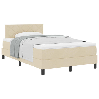 Boxspringbett mit Matratze Creme 120 x 200 cm Stoff
