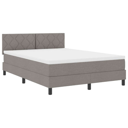 Boxspringbett mit Matratze Taupe 160 x 200 cm Stoff