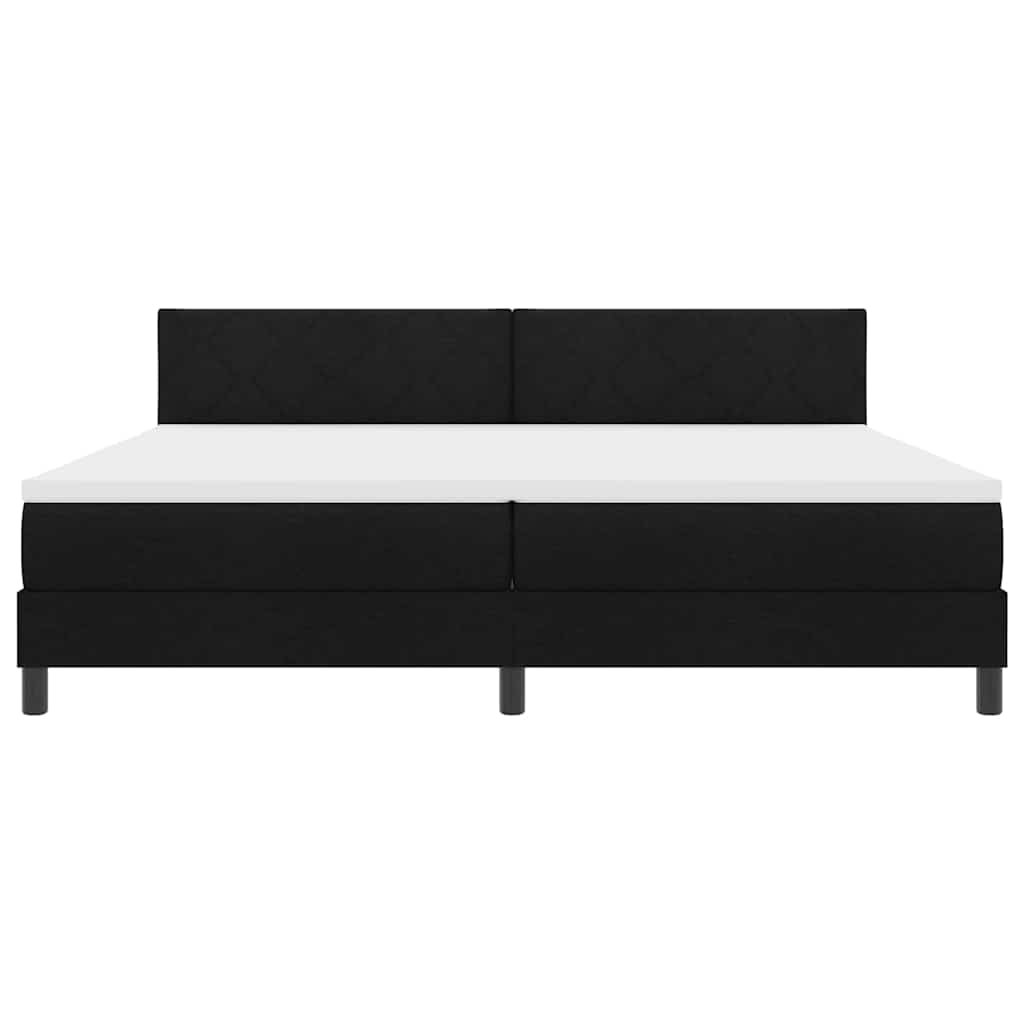 Boxspringbett mit Matratze Schwarz 200 x 200 cm Stoff