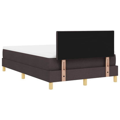 vidaXL Boxspringbett mit Matratze Dunkelbraun 120 x 200 cm Stoff