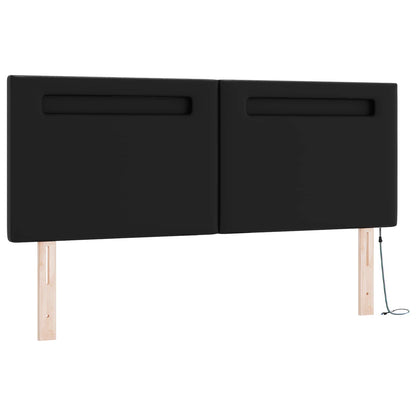 vidaXL Boxspringbett mit Matratze Schwarz 160 x 200 cm Kunstleder