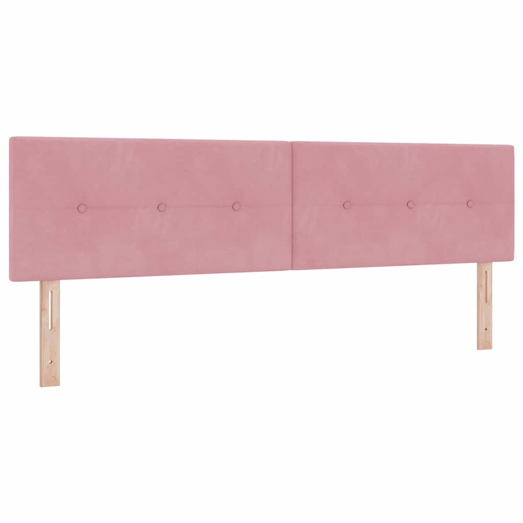 Boxspringbett mit Matratze mit Kopfteil Rosa 180 x 200 cm Samt