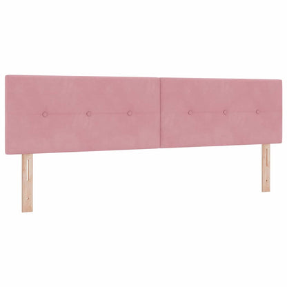 Boxspringbett mit Matratze mit Kopfteil Rosa 180 x 200 cm Samt
