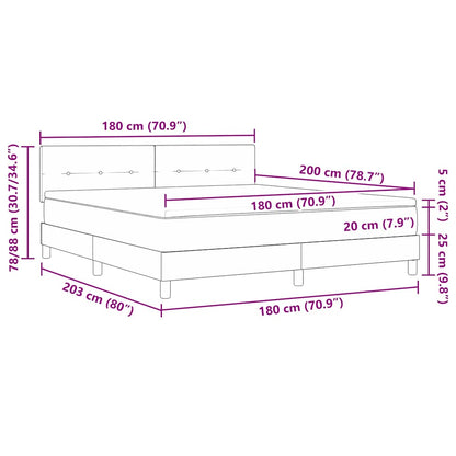 Boxspringbett mit Matratze mit Kopfteil Rosa 180 x 200 cm Samt