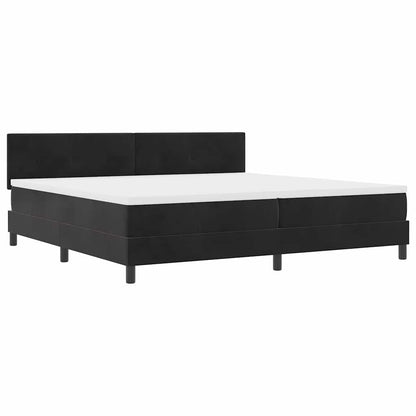 Boxspringbett mit Matratze Schwarz 200 x 200 cm Samt