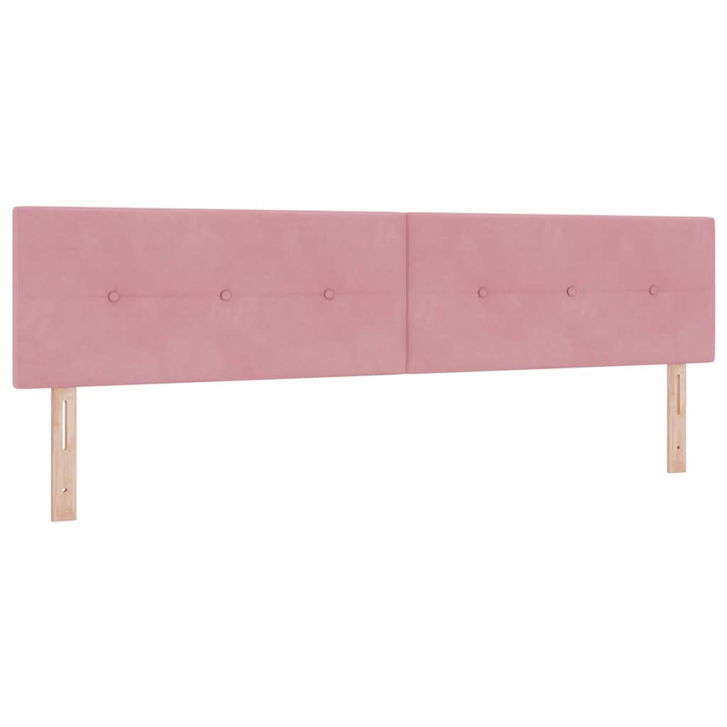 Boxspringbett mit Matratze mit Kopfteil Rosa 200 x 200 cm Samt