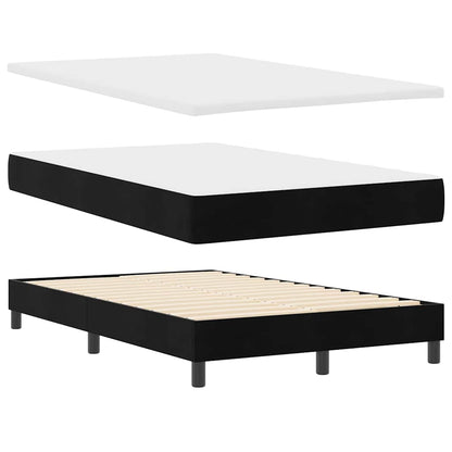 Boxspringbett mit Matratze Schwarz 120 x 190 cm Samt