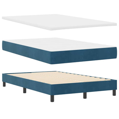 Boxspringbett mit Matratze Dunkelblau 120 x 200 cm Samt