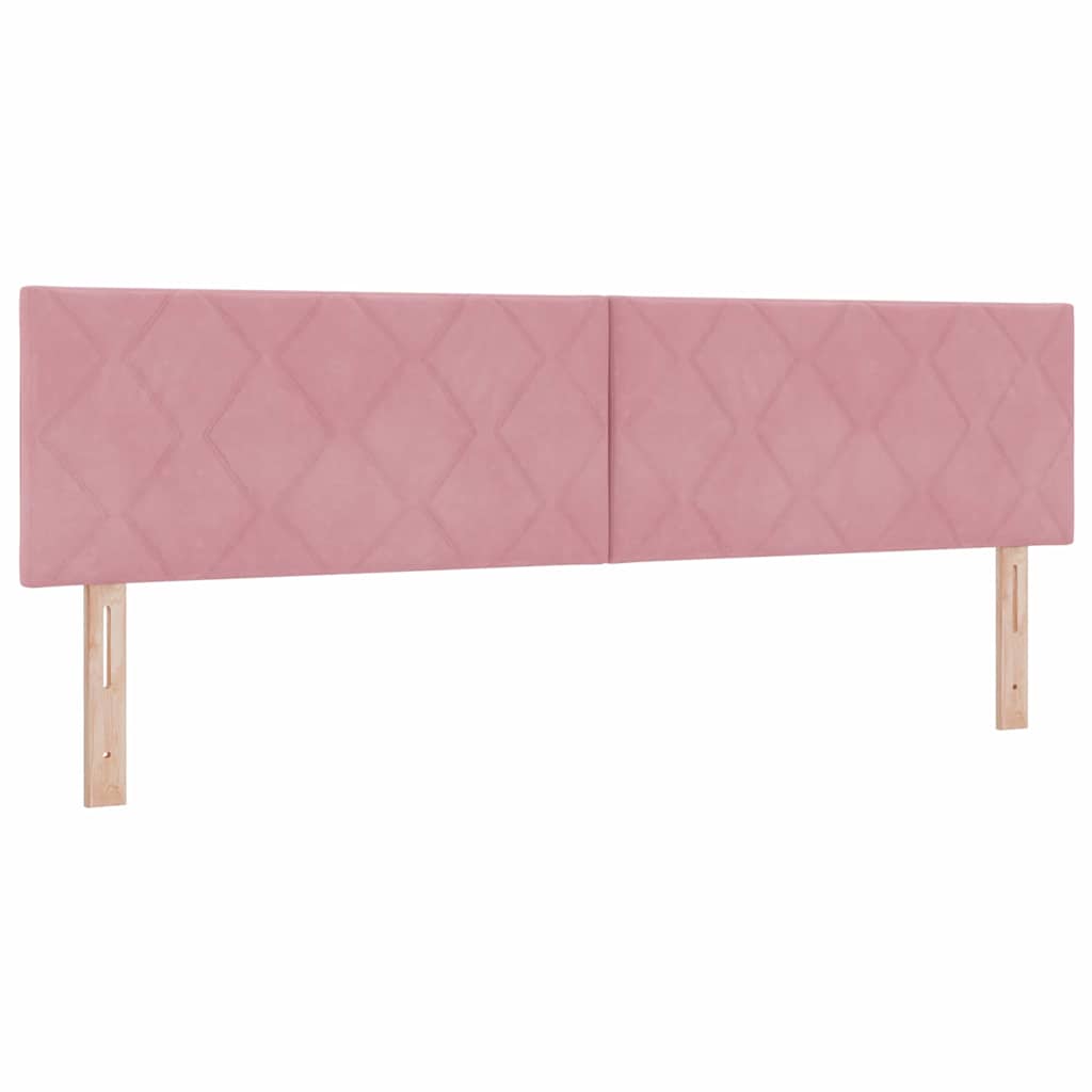 Boxspringbett mit Matratze mit Kopfteil Rosa 180 x 200 cm Samt