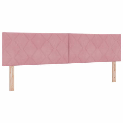 Boxspringbett mit Matratze mit Kopfteil Rosa 180 x 200 cm Samt