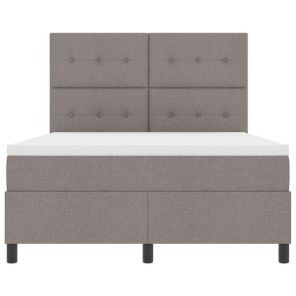 Boxspringbett mit Matratze Taupe 160 x 200 cm Stoff